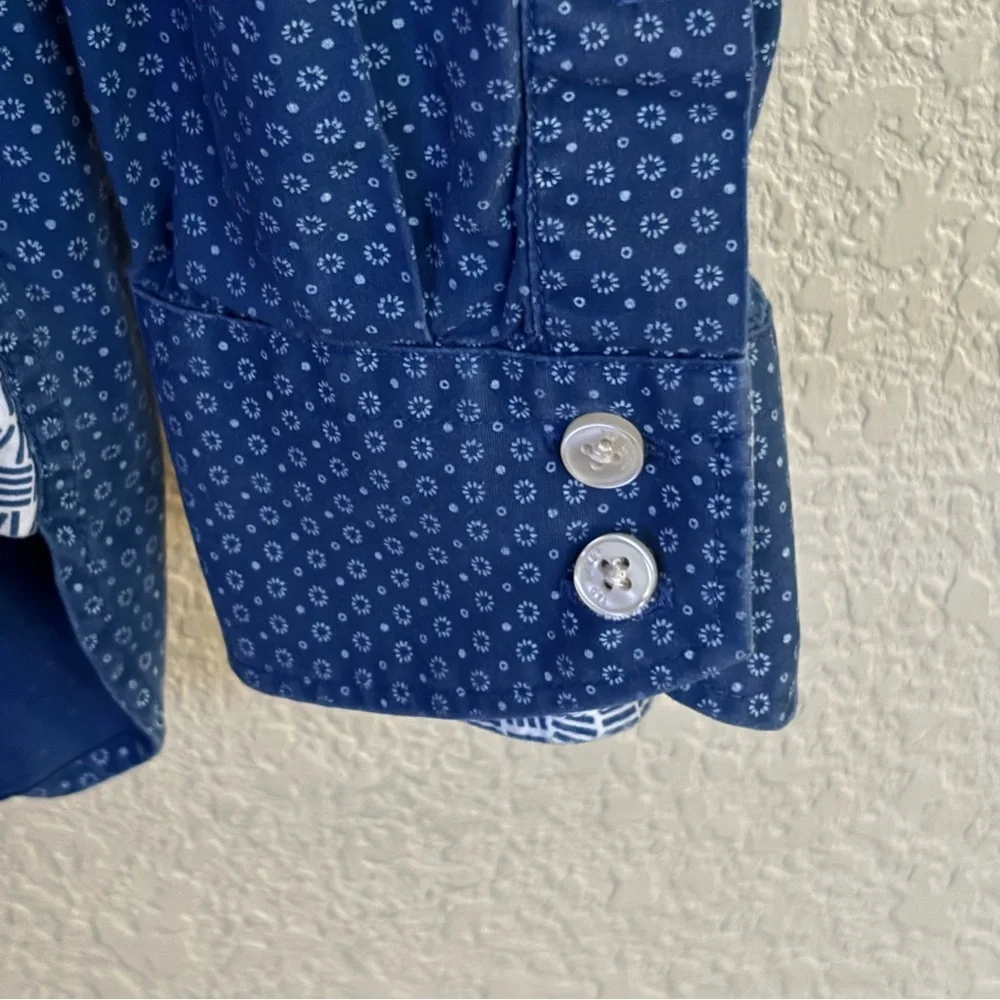 Ted Baker Endurance Men’s Blue Microprint‎ Slim Fit Button Down 17.5 Office Work